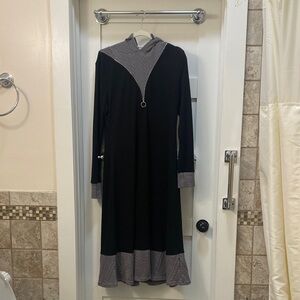 Elegant Black and Gray Women's Dress